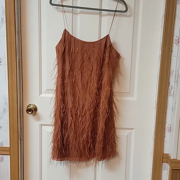 Rebecca Taylor Feather Sheath Mini Silk Dress - Picture 4 of 13